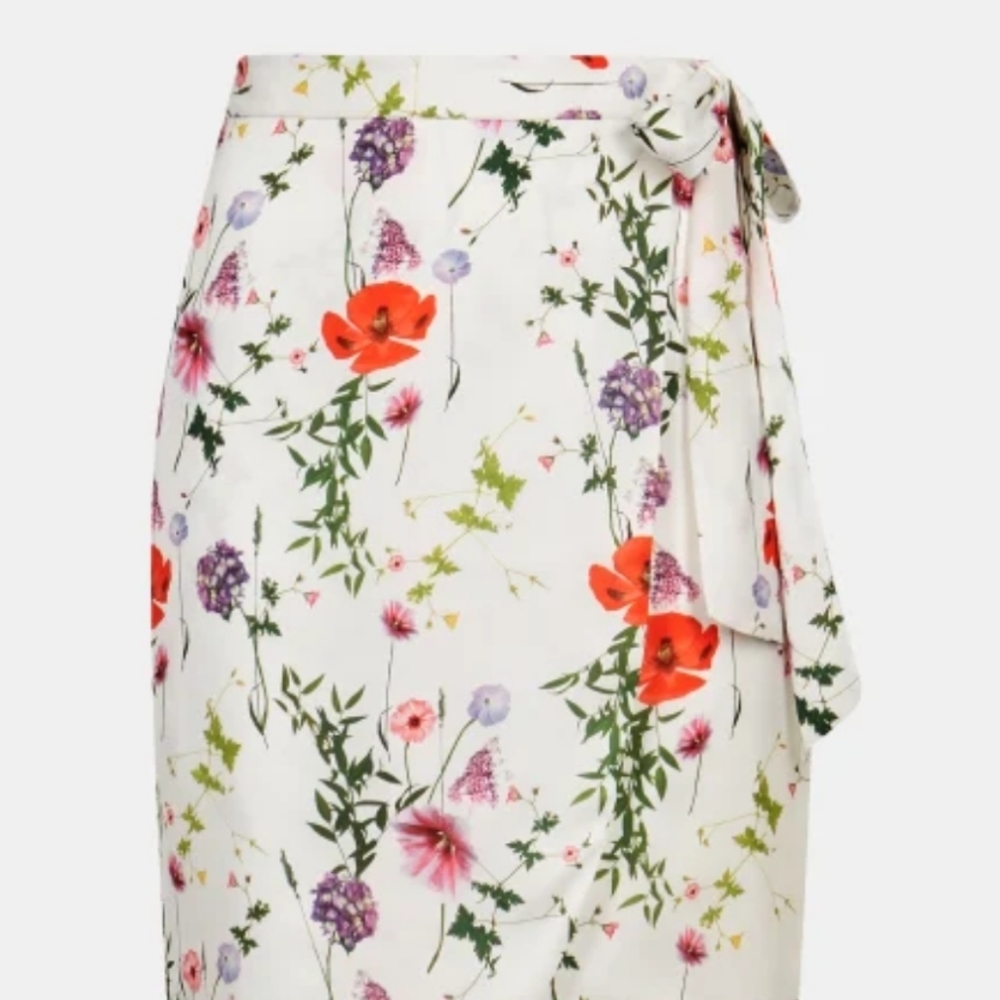🍒NWT🍒 TED BAKER FLORAL WRAP SKIRT - Picture 8 of 8
